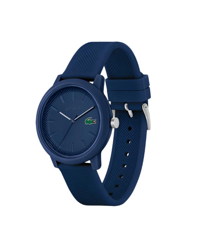 Lacoste.12.12 Montre bracelet en silicone bleu pour hommes Lacoste.12.12 2011172