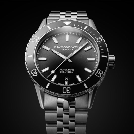 Raymond Weil Freelancer Diver 男士不锈钢渐变黑色表盘手链 2775-ST1-20052