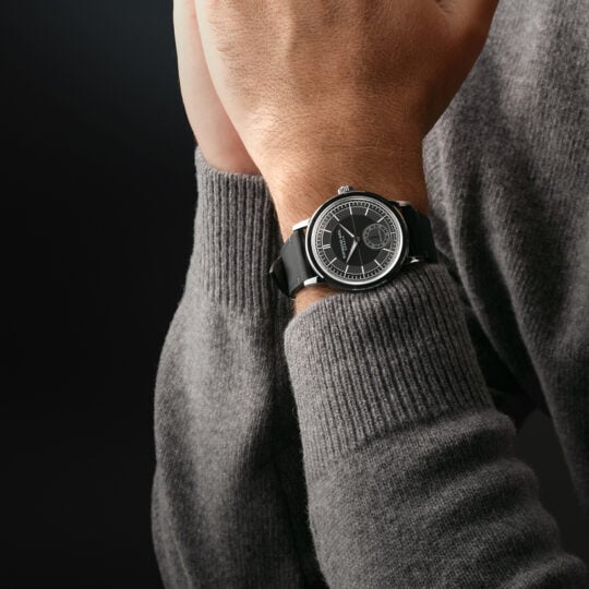 Raymond Weil Millesime 男士自动小秒针黑色皮革 2930-STC-60001