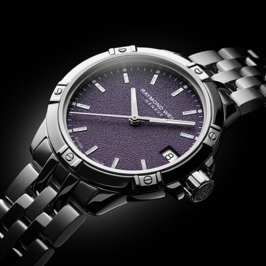 Raymond Weil Tango 男士石英紫色磨砂表盘腕表 5960-ST-50161