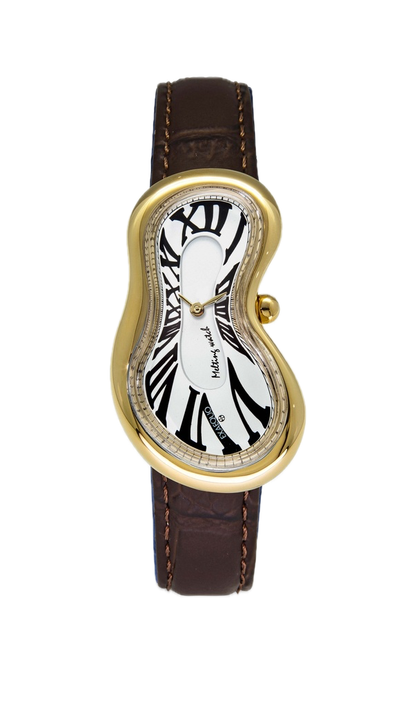 Exaequo Melting Watch SS PVD Gold, White Dial