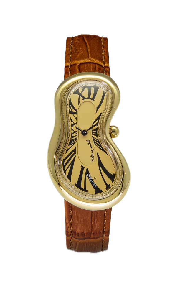 Exaequo Melting Watch SS PVD Gold, Gold Yellow Dial
