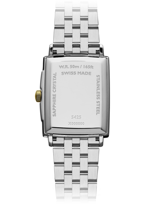Raymond Weil Toccata Classic Rectangular Stainless Steel White Dial Stainless Steel Bracelet 5425-STP-00308
