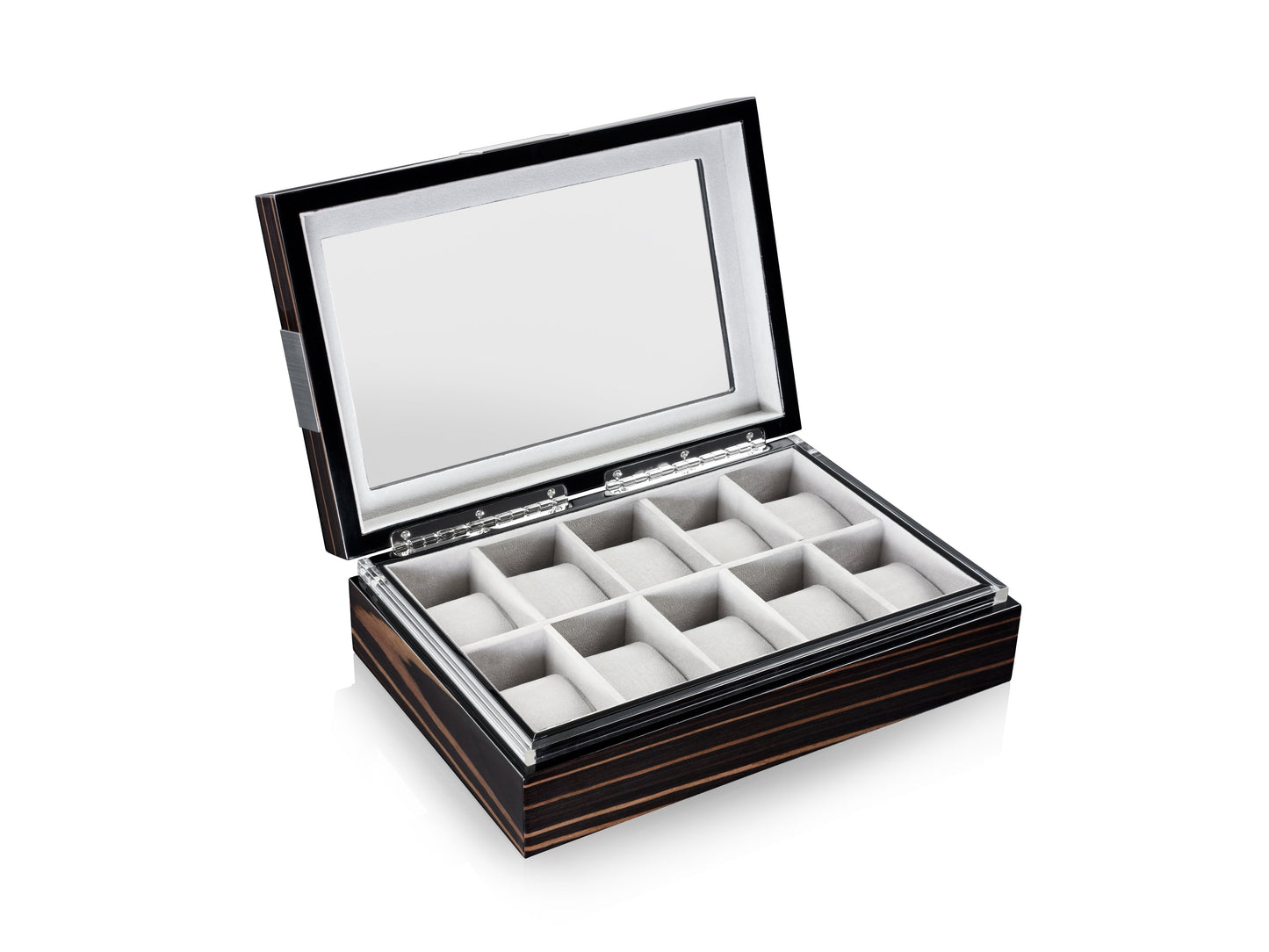 Executive 10 Watches Macassar & Gray Box