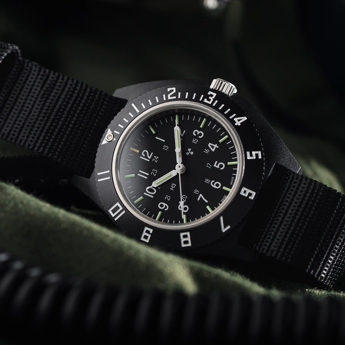 Marathon 41mm CeraShell Quartz NAV on Ballistic Nylon Strap