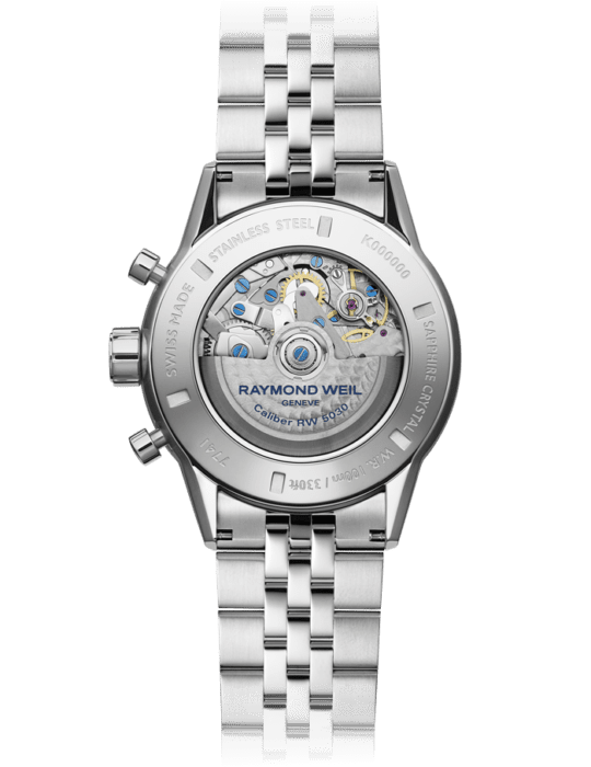 Raymond Weil Freelancer 男士自动计时码表 绿色表盘 7741-ST7-52022