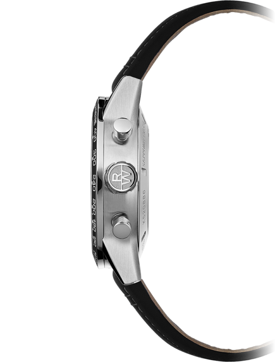 Raymond Weil Freelancer 男士自动计时码表黑色皮革表带 7741-SC1-20021