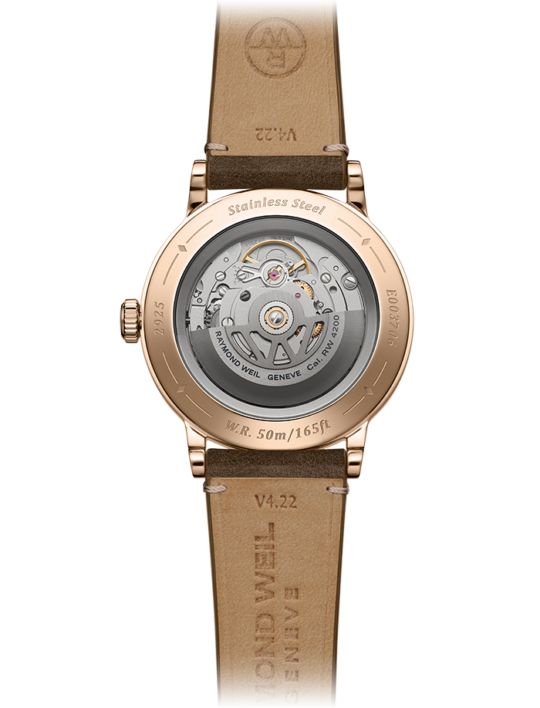 Raymond Weil Millesime自动男士棕色皮革表带2925-PC5-65001
