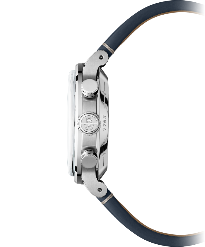 Raymond Weil Millesime 男士自动计时码表午夜蓝色表盘皮革表带 7765-STC-50651
