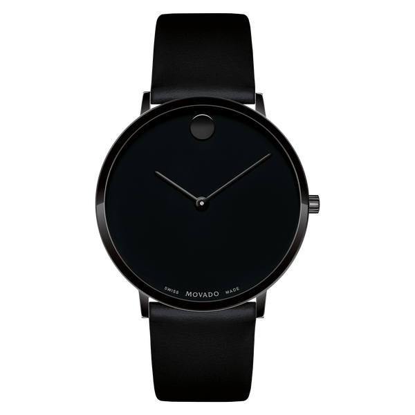 MOVADO - MODERN 47 - BLACK MUSEUM WITH FLAT DOT - WatchDNA | Connecting a network of jewellers with watch enthusiasts