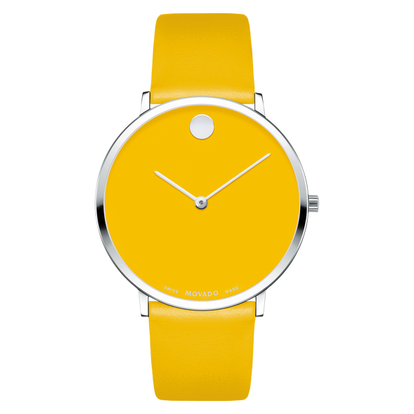 MOVADO - MODERN 47 - YELLOW MUSEUM WITH FLAT DOT - WatchDNA | Connecting a network of jewellers with watch enthusiasts