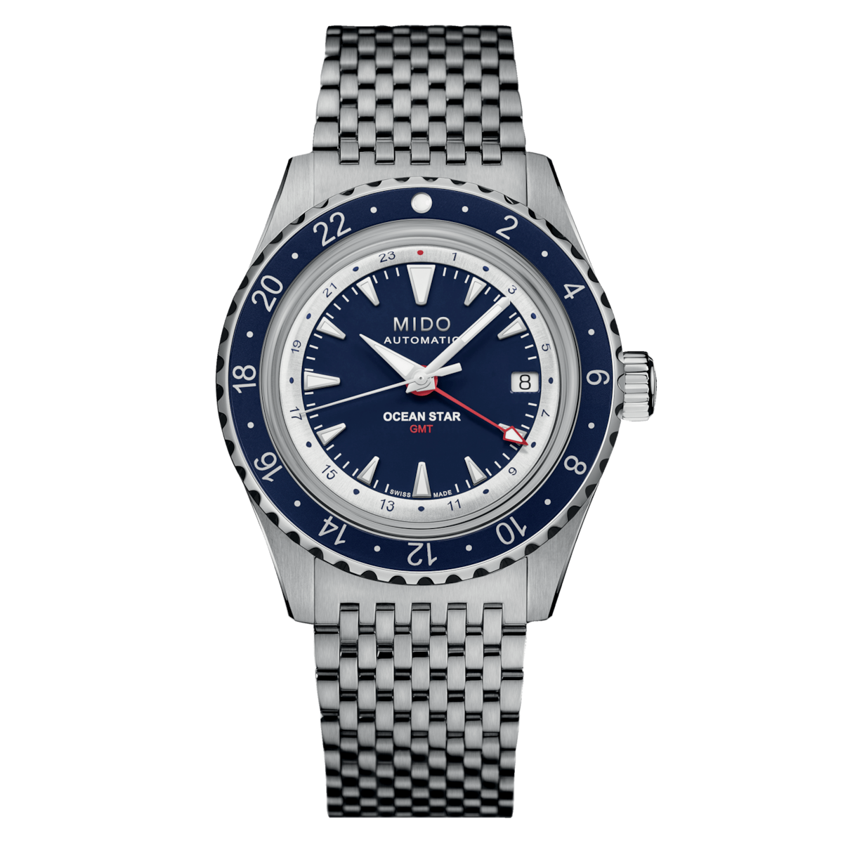 Mido Ocean Star Tribute GMT M0268291804100 - WatchDNA | Connecting a network of jewellers with watch enthusiasts