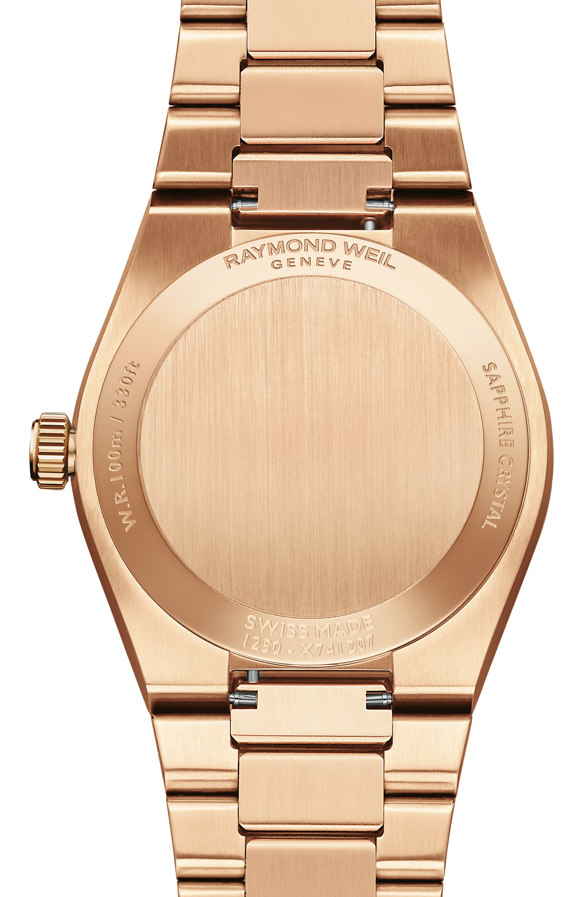 Raymond Weil A.R.T. Mother-of-pearl Dial Diamond-Set Bezel Integrated Bracelet Stainless Steel With Rose Gold PVD Quartz 1250-P5S-97081