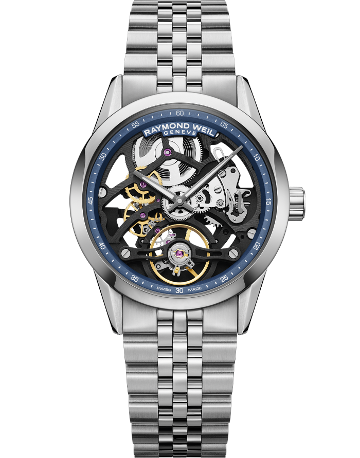 Raymond Weil Freelancer Men's Automatic Blue Dial Bracelet Watch, 38 mm (2783-ST-50000)