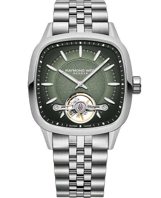 Raymond Weil Freelancer Calibre RW1212 Men’s Automatic Green Steel Watch, 40 x 40 mm (2790-ST-52051)
