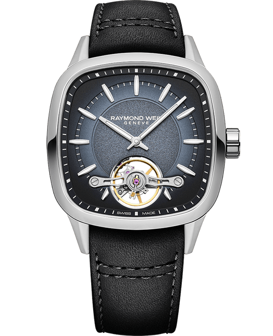 Raymond Weil Freelancer Calibre RW1212 Men’s Automatic Black Leather Strap Watch, 40 x 40 mm (2790-STC-50051)