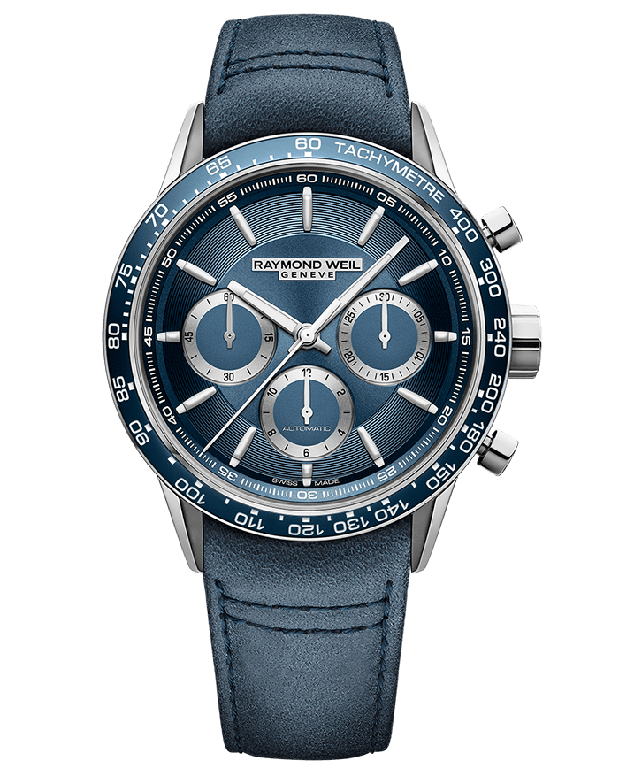 Raymond Weil Freelancer Men's Automatic Chronograph Blue Dial Watch, 43 mm