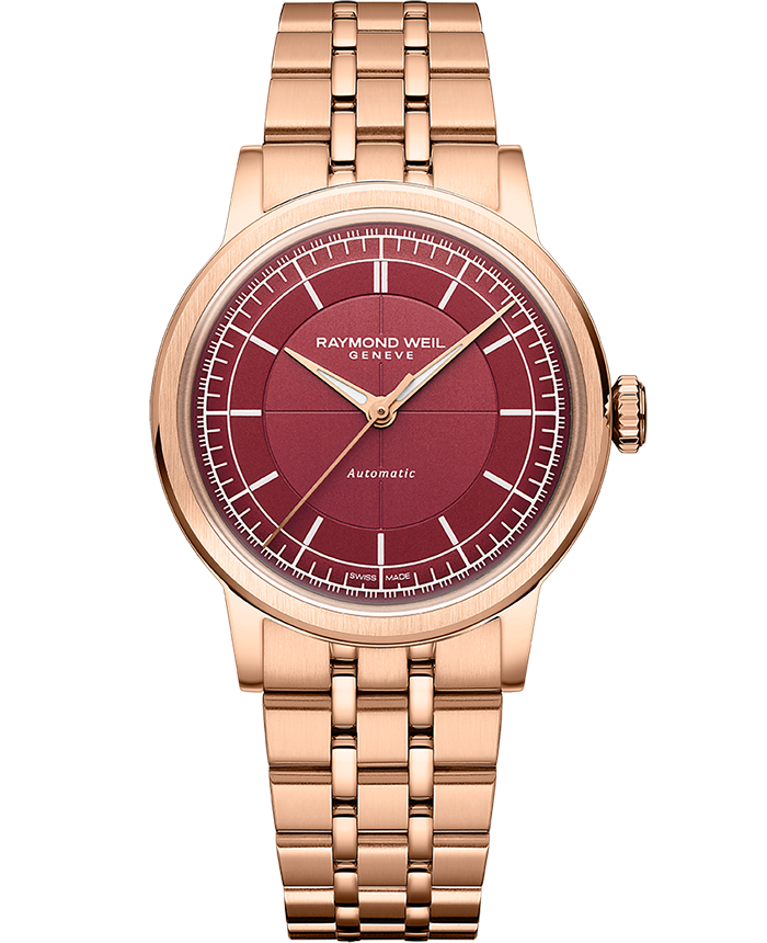 Raymond Weil Millesime Men's Automatic Burgundy Dial Bracelet Watch, 35mm (2125-P5-45001)