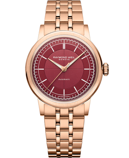 Raymond Weil Millesime Men's Automatic Burgundy Dial Bracelet Watch, 35mm (2125-P5-45001)