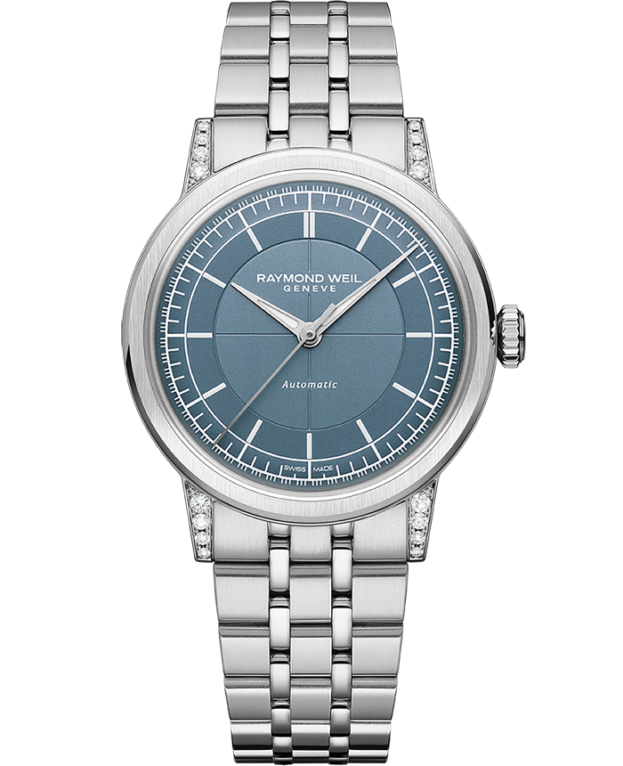 Raymond Weil Millesime Men's Automatic Denim Blue Dial Bracelet Watch, 35mm (2125-STS-50011)