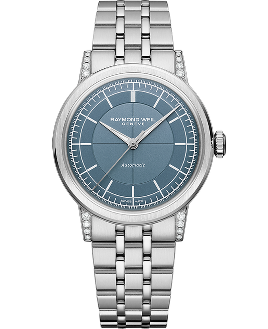 Raymond Weil Millesime Men's Automatic Denim Blue Dial Bracelet Watch, 35mm (2125-STS-50011)