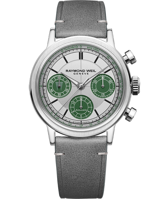 Raymond Weil Millesime Men's Automatic Chronograph Largo Winch Limited Edition Leather Strap Watch, 39.5mm (7765-STC-LAR01)