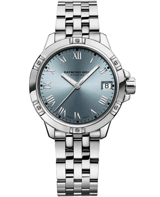 Raymond Weil Tango Classic Ladies Quartz Blue Dial Steel Date Watch, 30mm (5960-ST-00500)