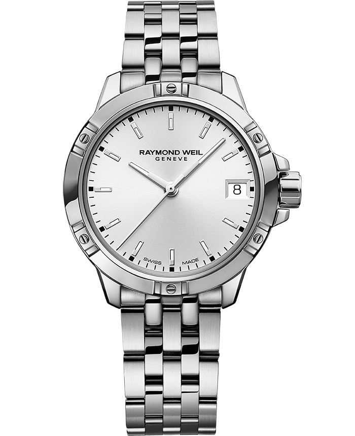 Raymond Weil Tango Men's Quartz White Dial Bracelet Watch, 30mm (5960-ST-30041)