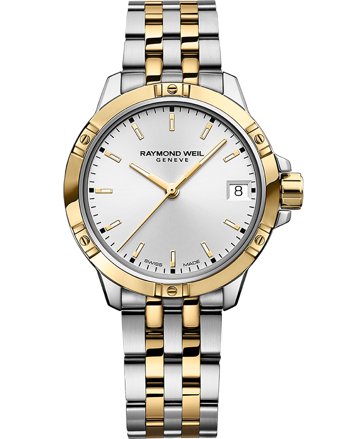 Raymond Weil Tango Men's Quartz White Dial Two-Tone Bracelet Watch, 30mm (5960-STP-30041)