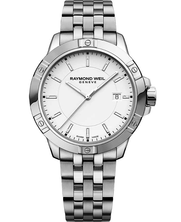 Raymond Weil Tango Men's Quartz White Dial Bracelet Watch, 41mm (8160-ST-30041)