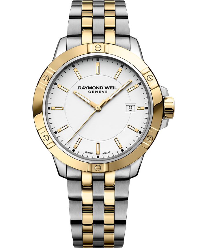 Raymond Weil Tango Men's Quartz White Dial Two-Tone Bracelet Watch, 41mm (8160-STP-30041)