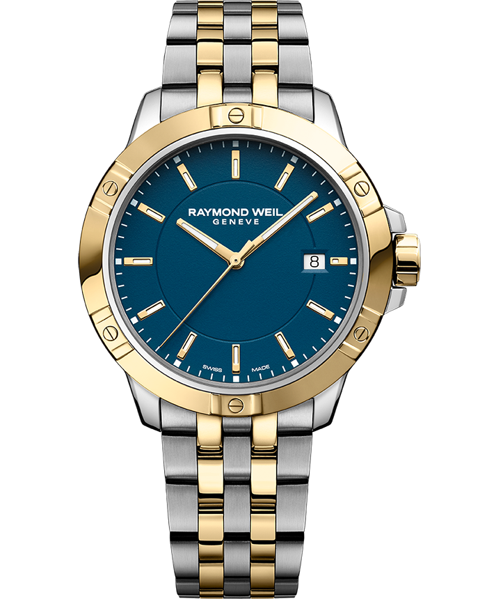 Raymond Weil Tango Men's Quartz Blue Dial Two-Tone Bracelet Watch, 41mm (8160-STP-50041)