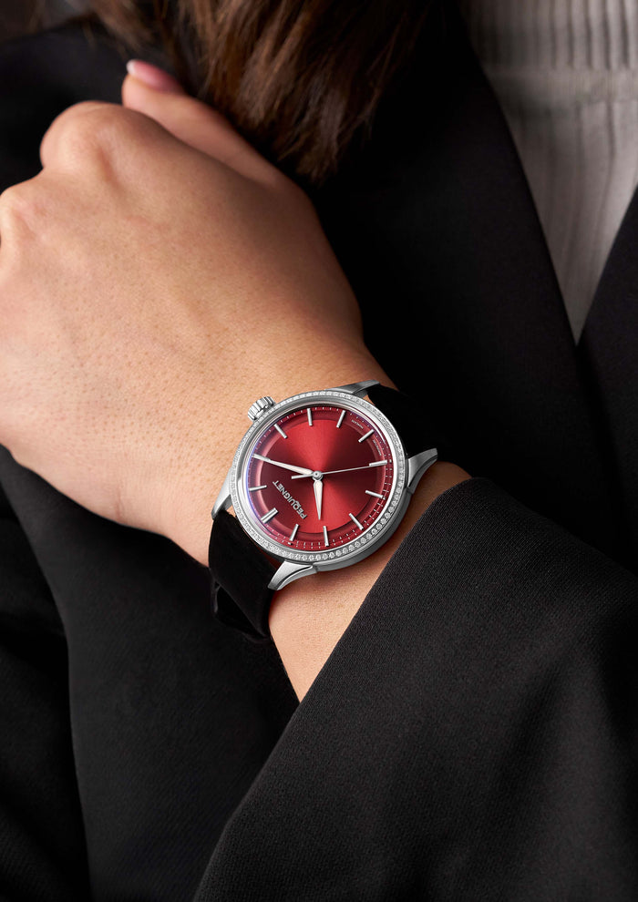 PEQUIGNET Royale Paris, bezel with diamonds, 36mm 9106369/1