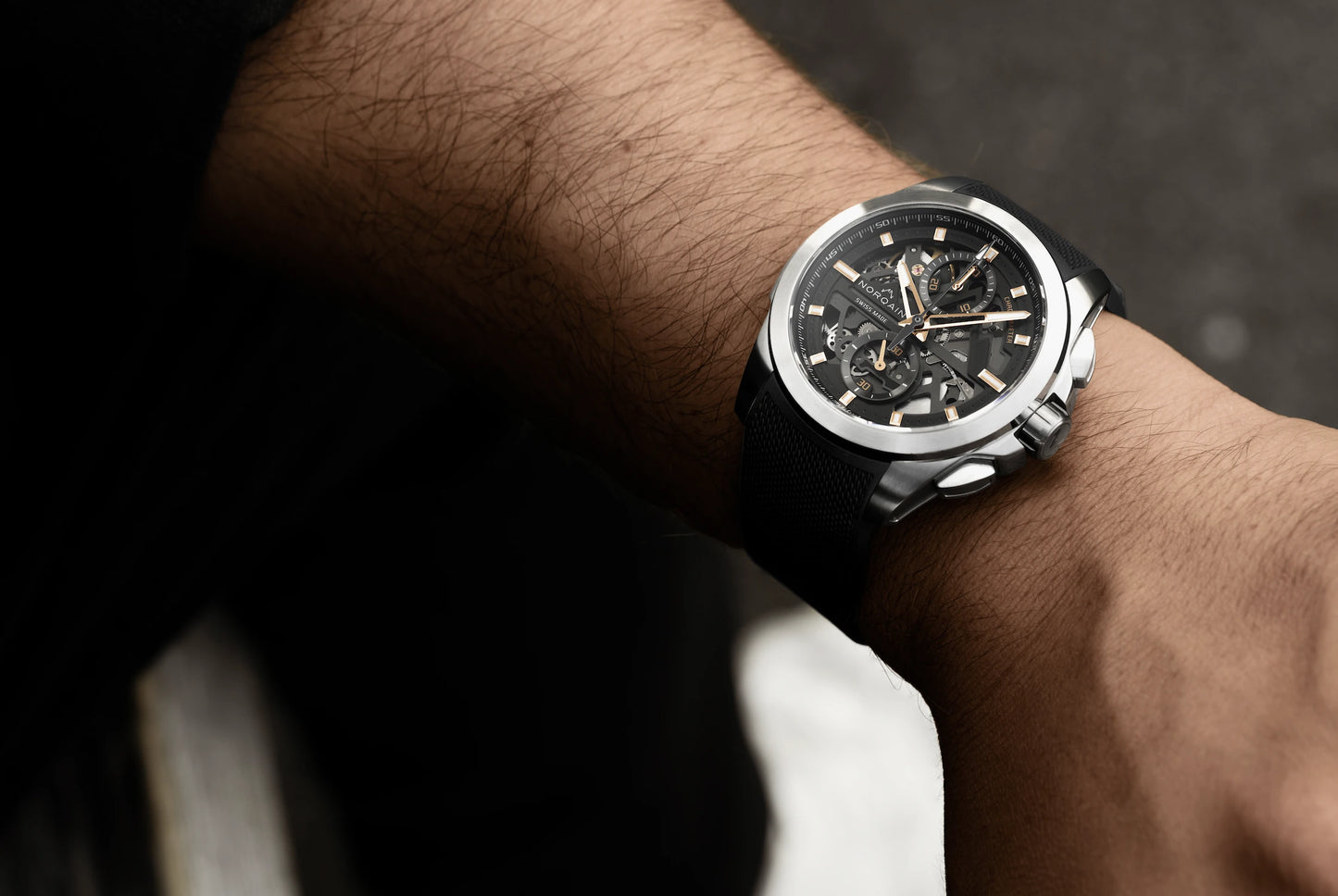 NORQAIN Independence Skeleton Chrono 42mm N3200.40S02.B01.R01