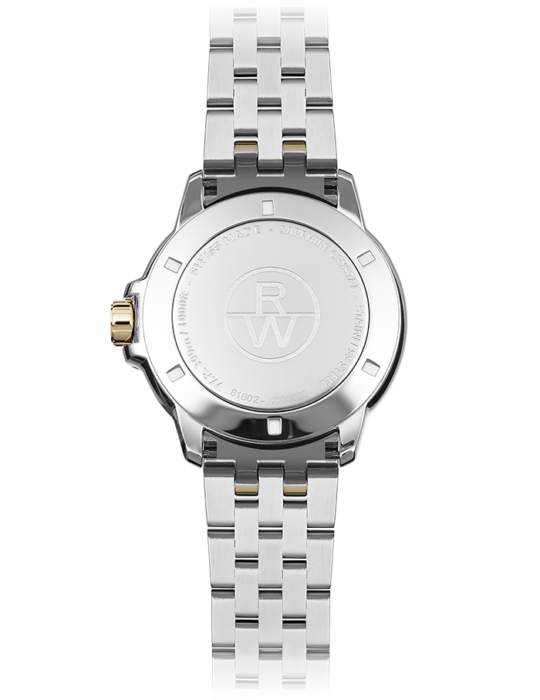 Raymond Weil Tango 男士石英白色表盘双色手链 8160-STP-30041