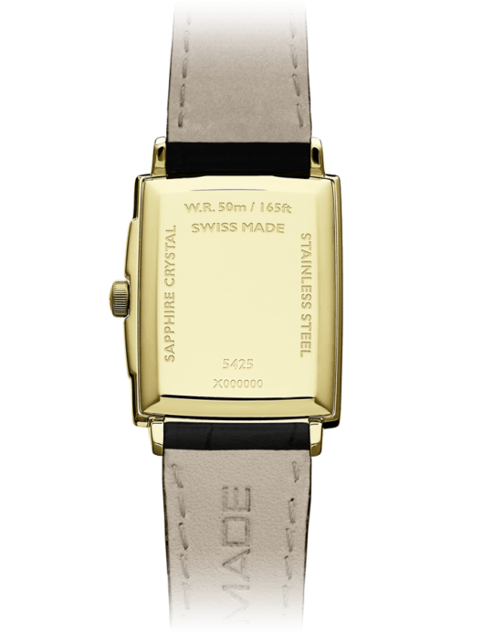 Raymond Weil Toccata Classic Rectangular Stainless Steel White Dial Black Leather 5425-PC-00300