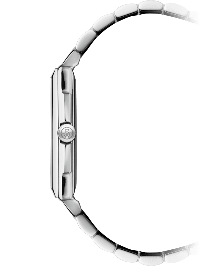Raymond Weil Toccata 男士经典矩形不锈钢白色表盘不锈钢表链 5425-ST-00300