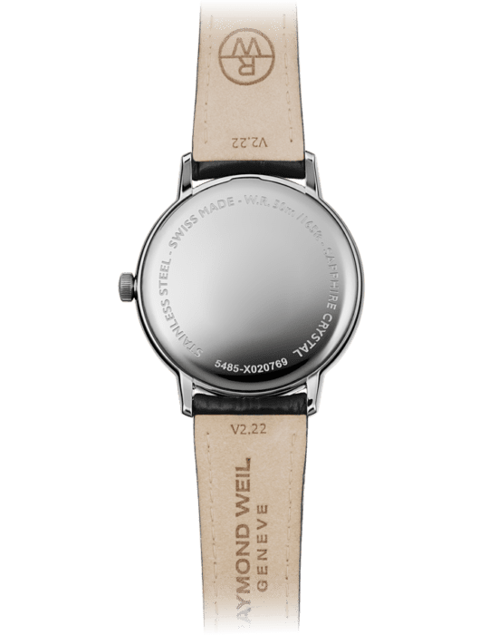 Raymond Weil Toccata 男士经典白色表盘皮革石英 5485-STC-00359
