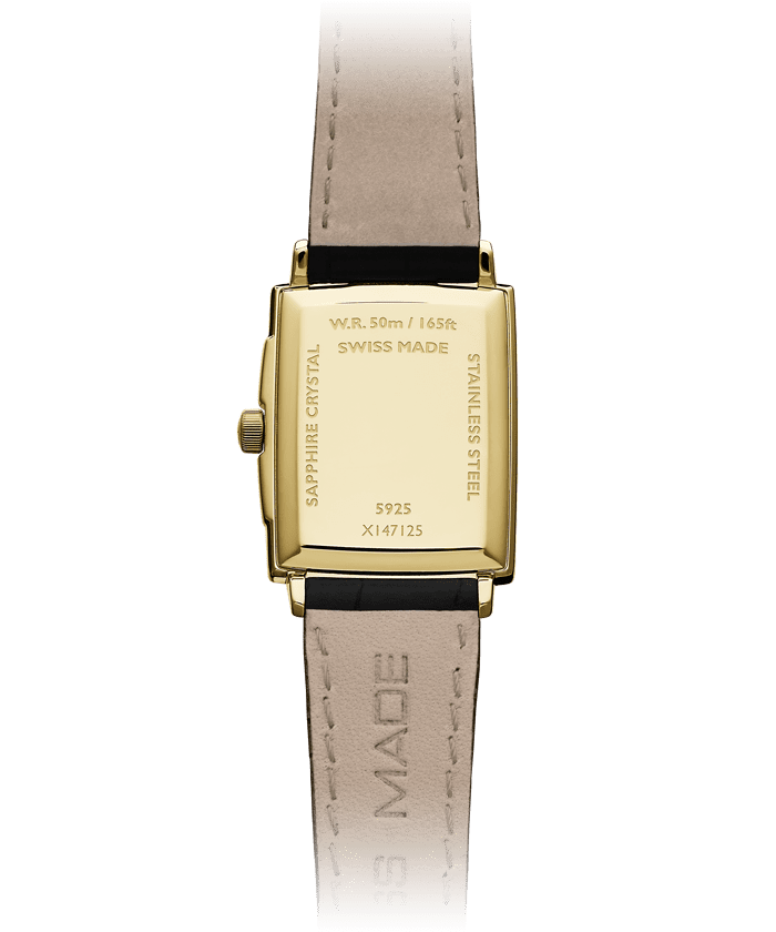 Raymond Weil Toccata女士金色石英皮革5925-PC-00300