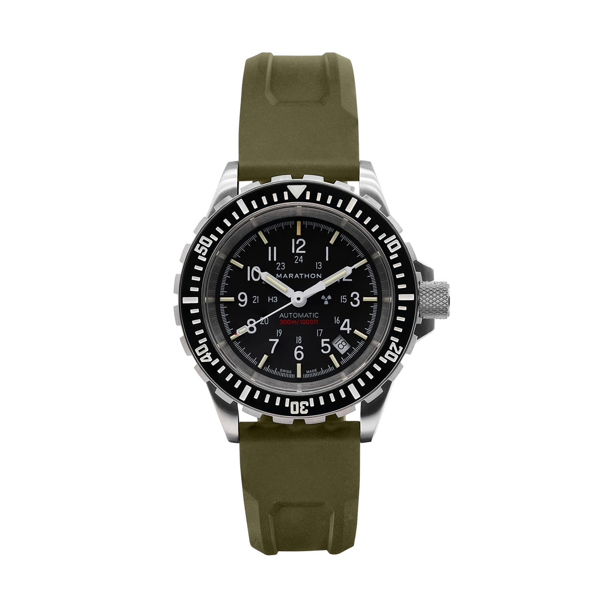 Marathon 3-Piece Rubber Strap Kit, OD Green, 20mm