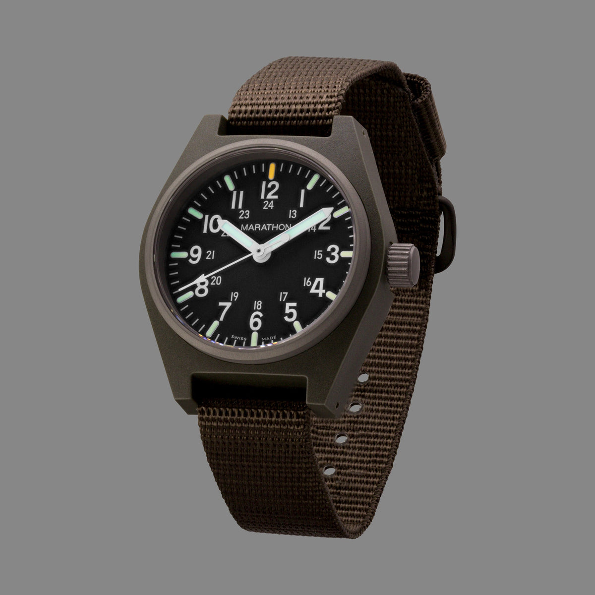 Marathon 34mm Sage Green General Purpose Quartz with MaraGlo (GPQ)