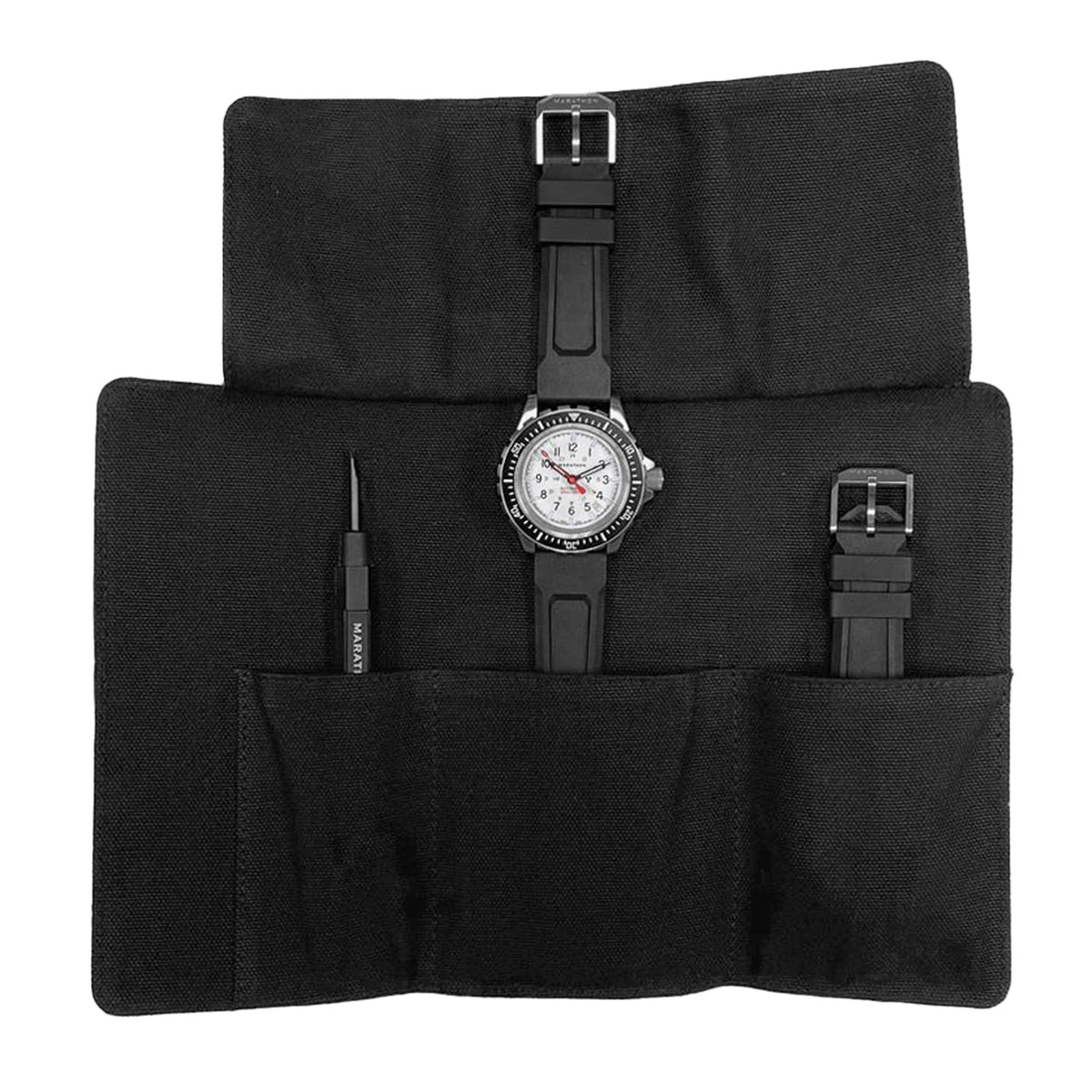 Marathon Black Canvas Watch Roll