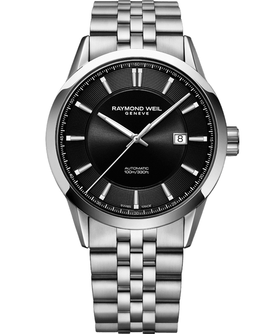 Raymond Weil Freelancer Men's Steel Black Dial Automatic Watch, 42mm (2731-ST-20001)