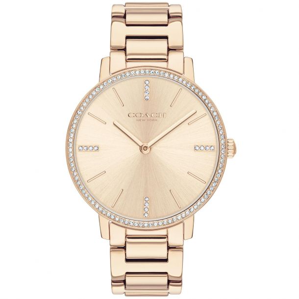 Ladies' COACH Audrey Rose Gold-Tone Crystal Accent Watch - 14503354