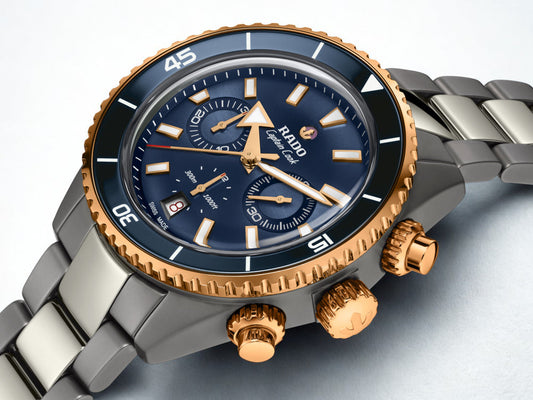 RADO CAPTAIN COOK HIGH-TECH CERAMIC CHRONOGRAPH: ABSOLUTE VERSATILITY IN DEEP BLUE