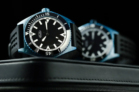 A DIVE WATCH MADE OF CRYSTALLIZED TITANIUM : DANUBIUS BLACK SEA