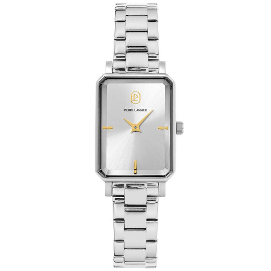 PIERRE LANNIER Ladies Quartz Watch ARIANE Sunray Silver Dial 0MM Strap 005P621