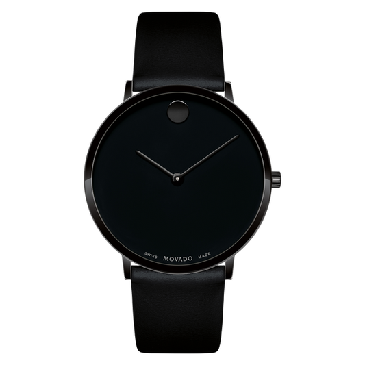 MOVADO - MODERN 47 - BLACK MUSEUM WITH FLAT DOT