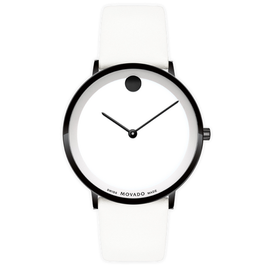 MOVADO - MODERN 47 - WHITE MUSEUM WITH FLAT DOT