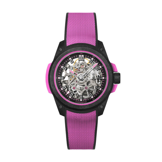 NORQAIN Wild ONE 39mm Skeleton Purple Hyperpink N3001.07Q04.B03.R01